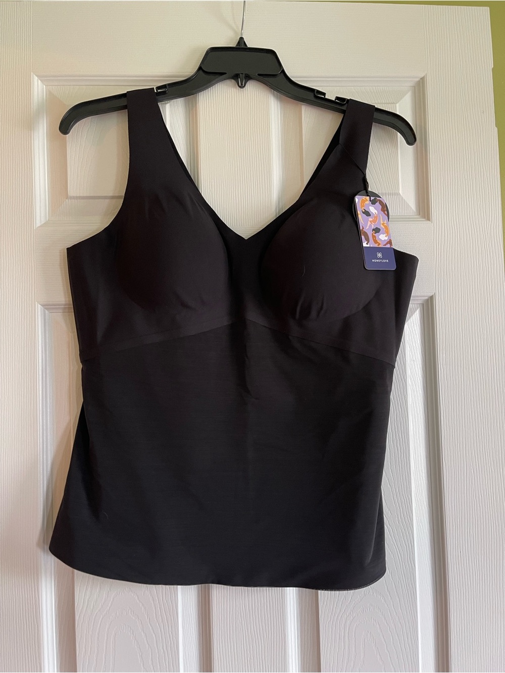 Honeylove Black Shapewear Tank Top with Built-In Cups